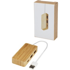 Tapas bambusz USB eloszt, natr (vezetk, eloszt, adapter, kbel)